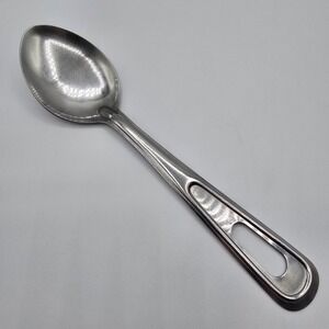Vintage Ekco Stainless Serving Spoon China  11 1/4" Oval Hanger Chef Utensil